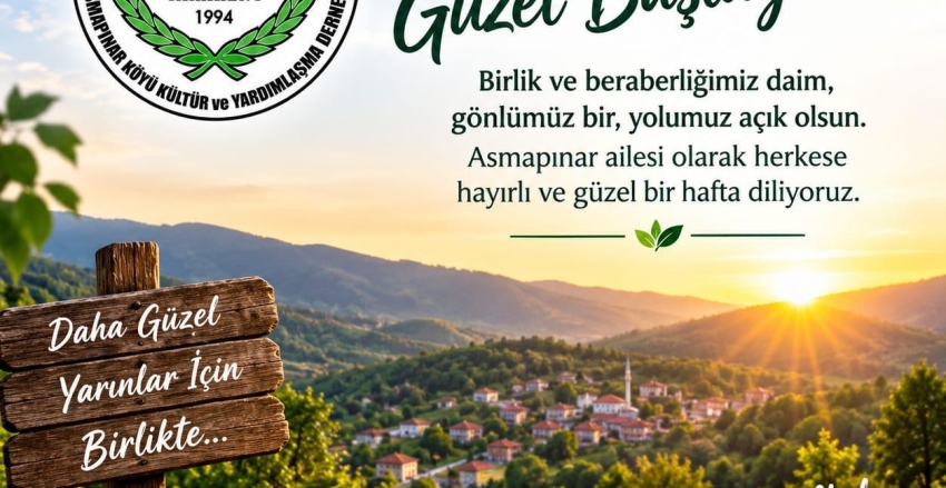 HAYIRLI HAFTALAR DİLERİZ